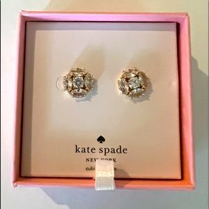 Kate Spade NWTs cubic zirconia Princess earrings.